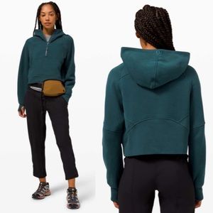 Lululemon Scuba Oversized 1/2 Zip Hoodie in Submarine Teal Size S/M